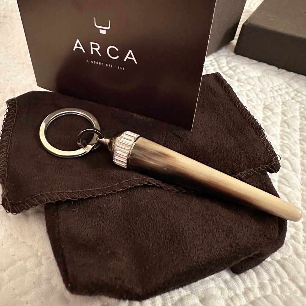 Arcahorn horn  Silver Keychain